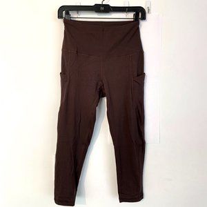 Capri Leggings, Coffee Brown, Small